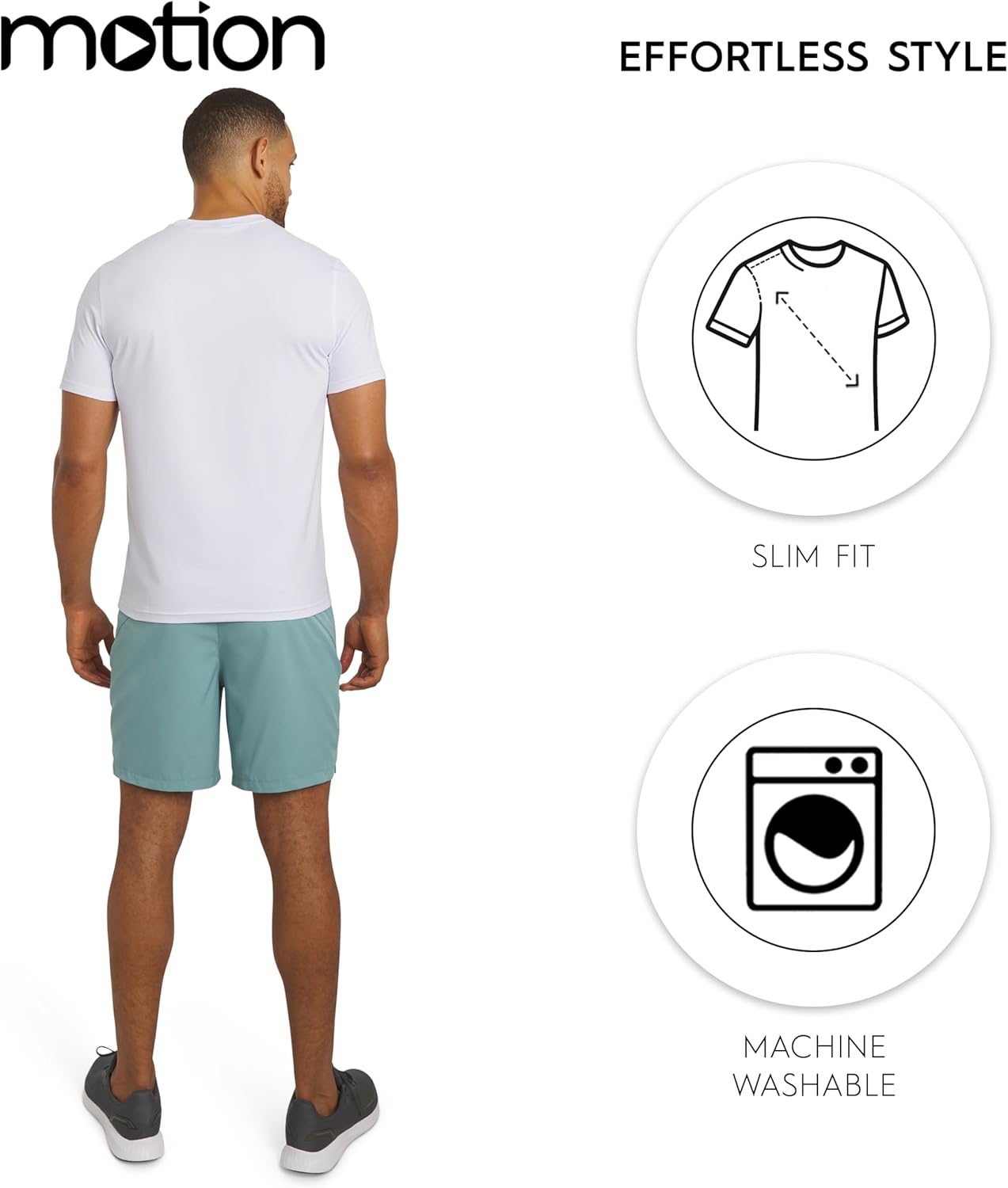 Motion Men's Slim Fit Tee Active Performance and Everyday Super Soft Stretchable T-Shirt (S-XL) - Image 7
