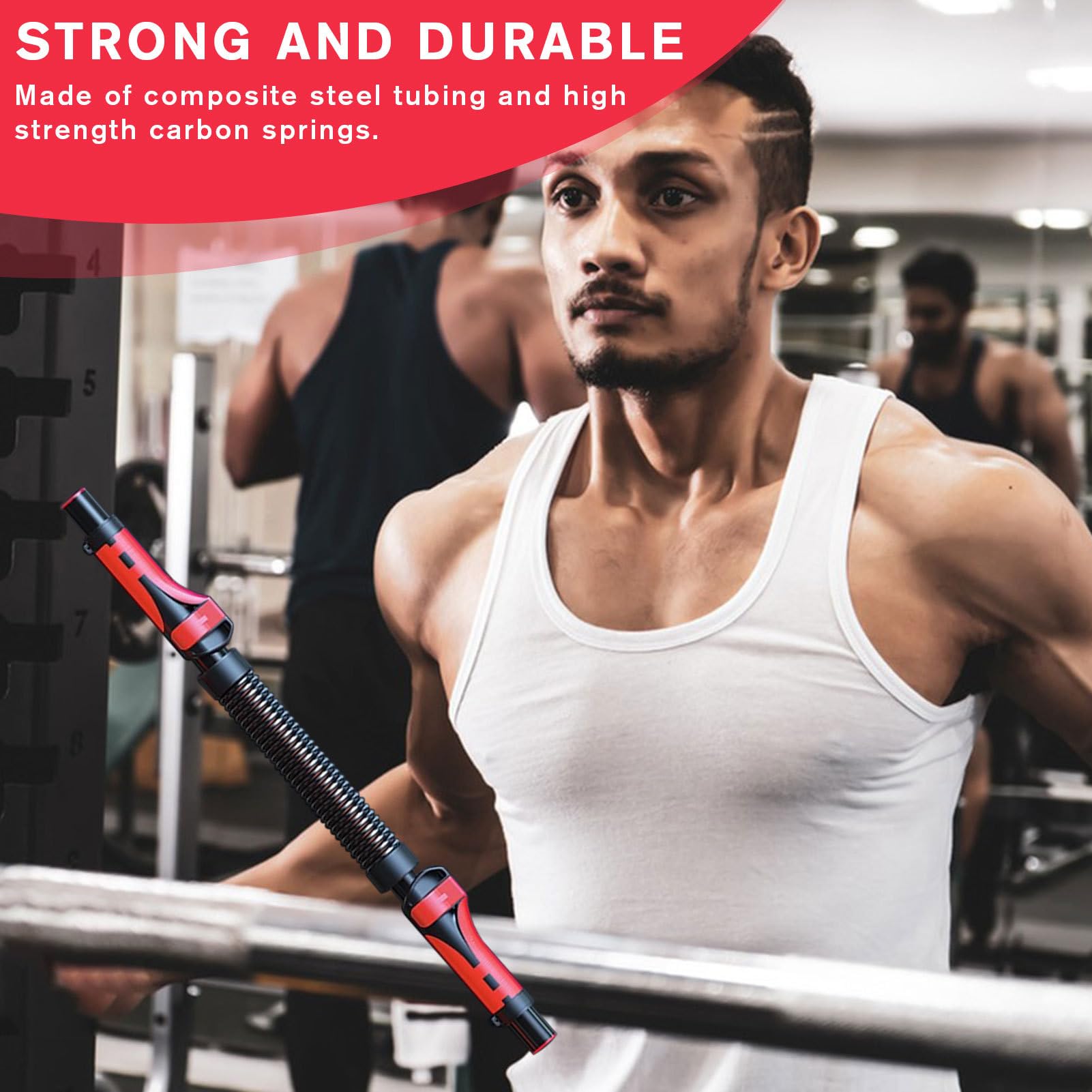 Ejercitador de brazos para hombres, fortalecedor de brazos, expansor de pecho ajustable, equipo de entrenamiento de brazo, ejercitador de brazos, equipo de gimnasio en casa