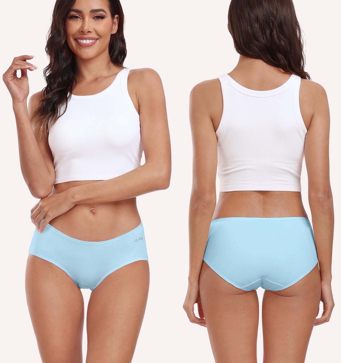 coskefy Womens Underwear Cotton Hipster Panties Low Rise Breathable Ladies Bikini Undies 6 Packs - Image 2