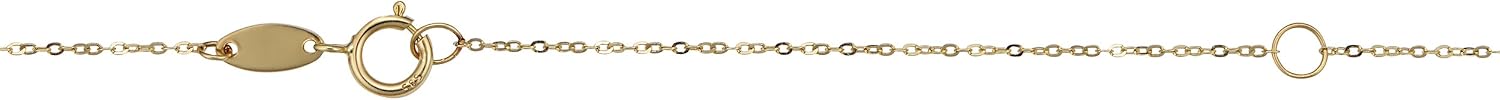 Kooljewelry 14k Yellow Gold Claddagh Necklace (adjusts to 16 or 18 inch)