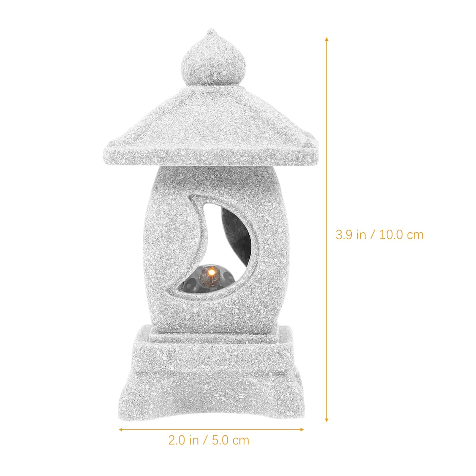 POPETPOP 5 Piezas De Adornos De Lámpara De Piedra Decoración De Pecera Linterna Solar Linternas para Exteriores Plantas De Acuario Mini Templo Piedras De Acuario Pagoda De Piedra De