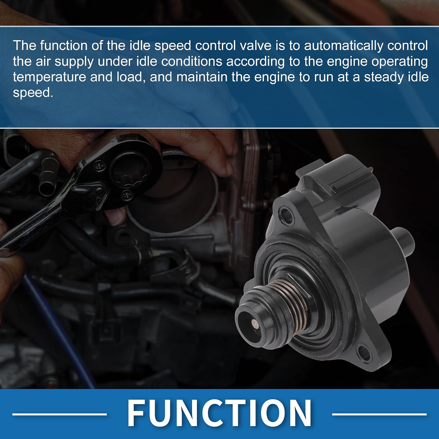 Car Idle Air Control Valve for Mitsubishi Lancer 2003-2006,for Mitsubishi Eclipse 2000-2005 Replace No.MD628318 IACV Idle Motor Idle Air Control Valve