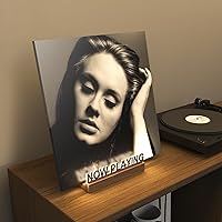 Vista 7 de Now Playing Vinyl Record Stand, Light Up Vinyl Record Display Stand, Holder for Album Display Storage, Warm White Light with Fingerprint-Proof
