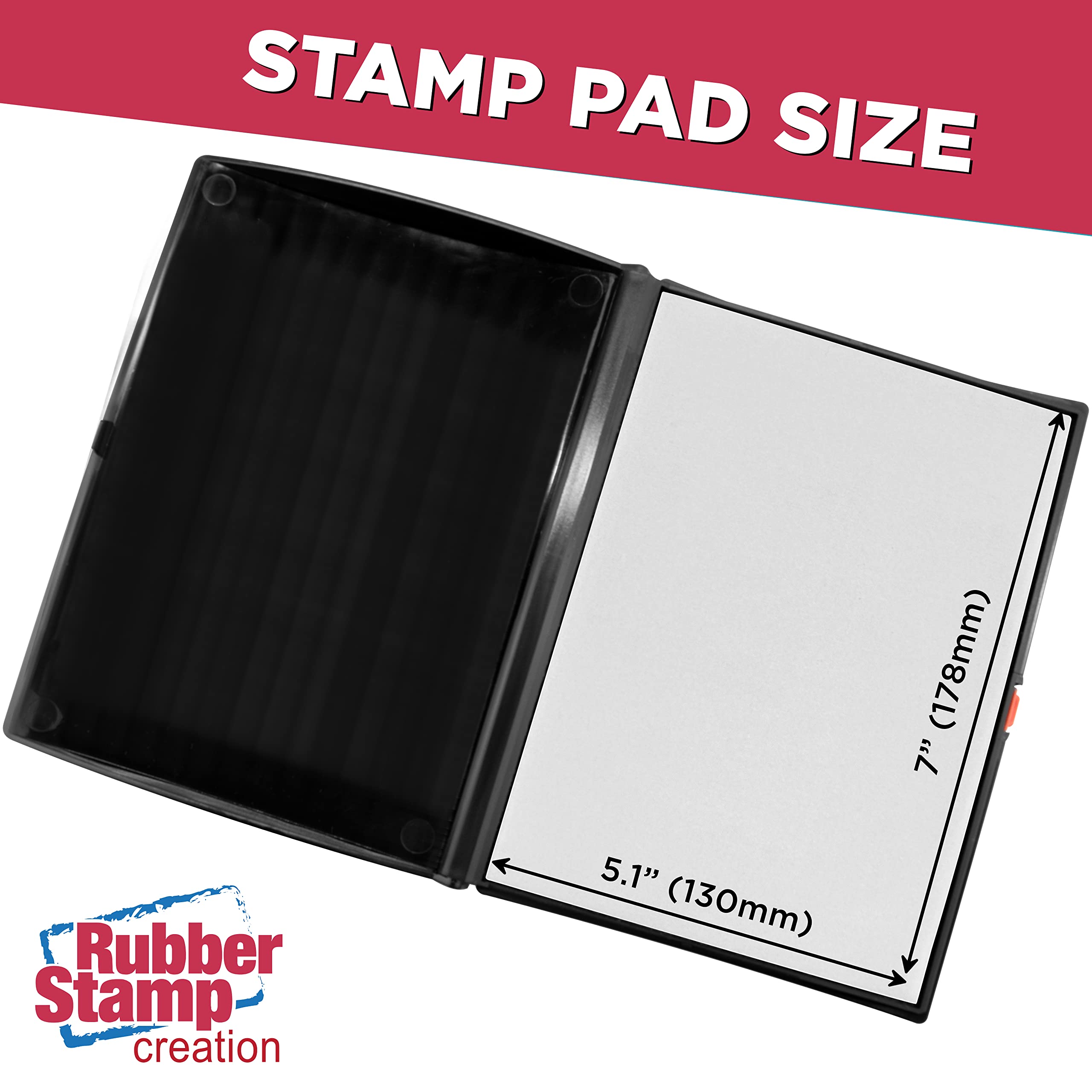Rubber Stamp Creation Extra Grande seco Alta Calidad (No hay tinta) Sello Pad - 5" por 7" - Calidad de fieltro SECO