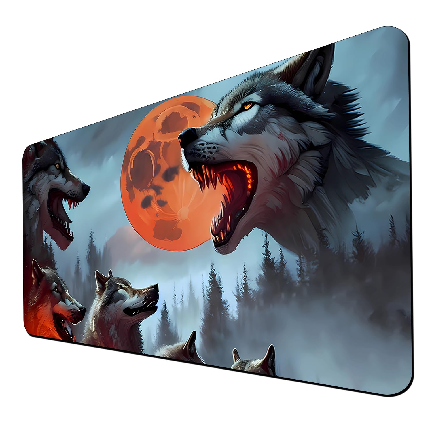 MTG Playmat, Game Play Mat for MTG TCG 24 x 14 inches Trading Card Inked Game Playmats with Storage Bag Smooth Rubber Surface Battle Game — image 1