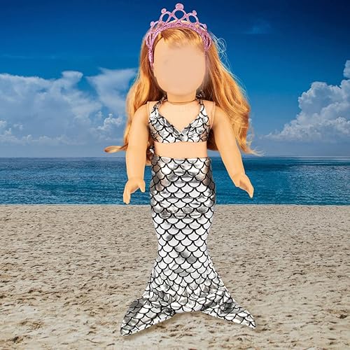 Miniatura 4 de Paquete de 20 piezas de ropa para muñecas, compatible con American Girl de 18 pulgadas, juego de ropa y accesorios con 10 trajes completos que