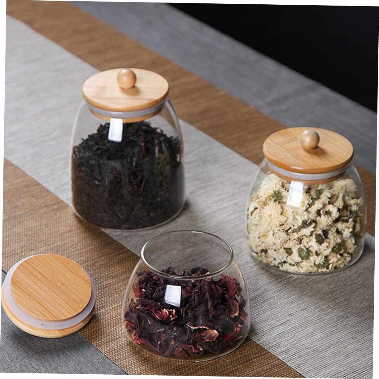 VORCOOL 1 Pc Barattolo di Caramelle Barattoli di in Contenitore Ermetico per caffè Contenitori Vuoti per Condimenti Olio Essenziale Barattolo di Muratore Alto Borosilicato