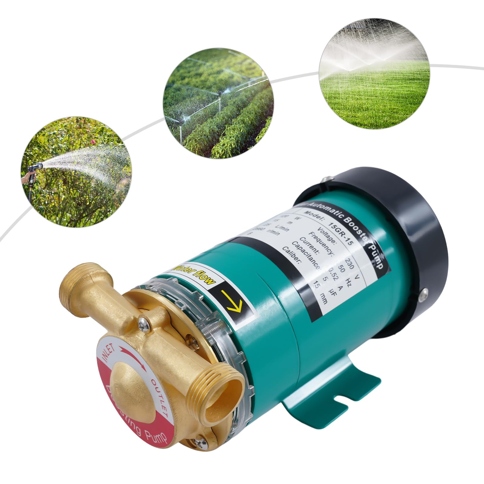 Pompe de surpression 120 W Pompe automatique à pression 2850 tr/min Débit max. 25 l/min Pompe de jardin auto-amorçante Pompe à eau centrifuge pour garages, piscines et jardins