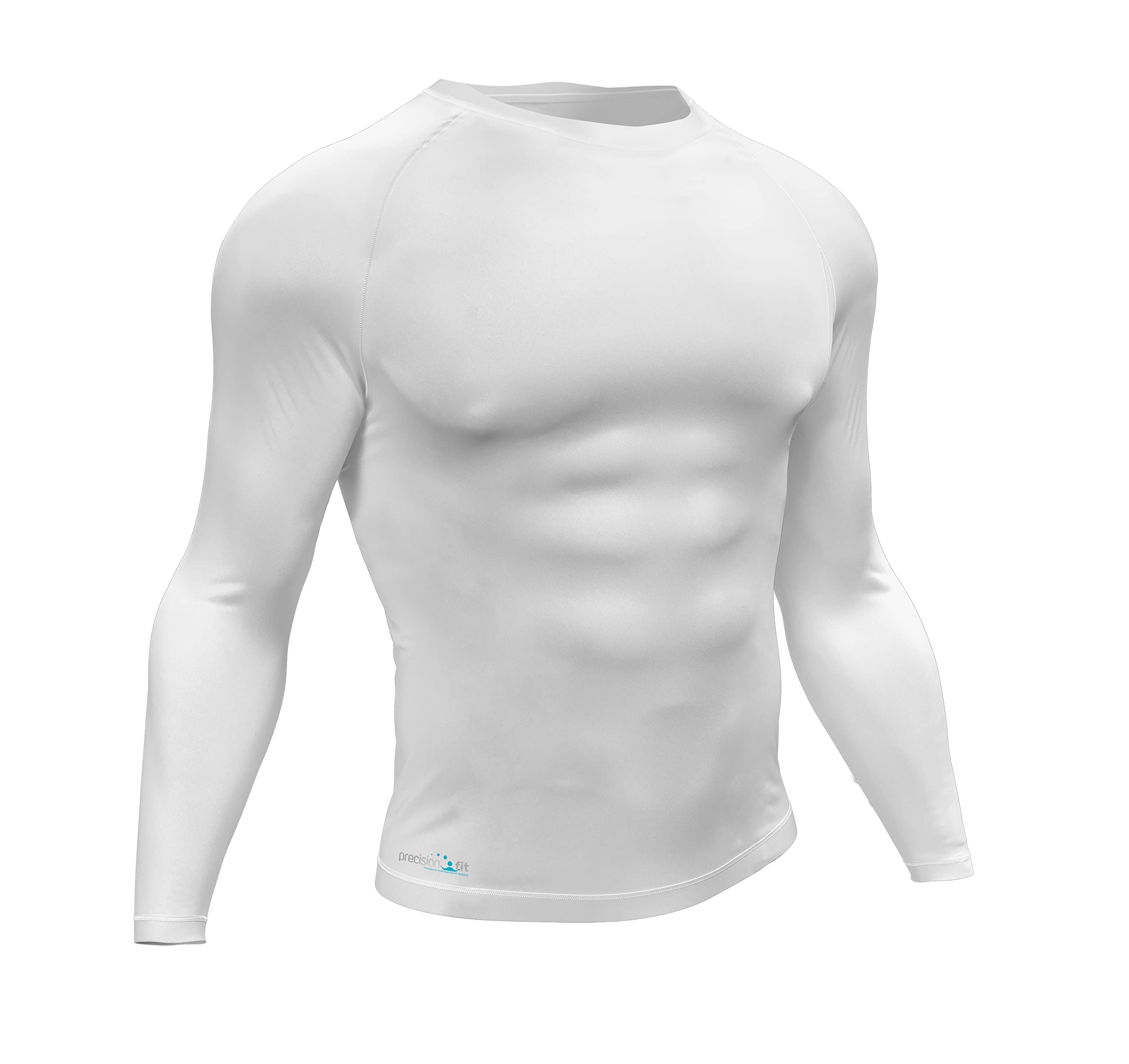 Precision Unisex's Essential Base Layer Long Sleeve Shirt, White, Small