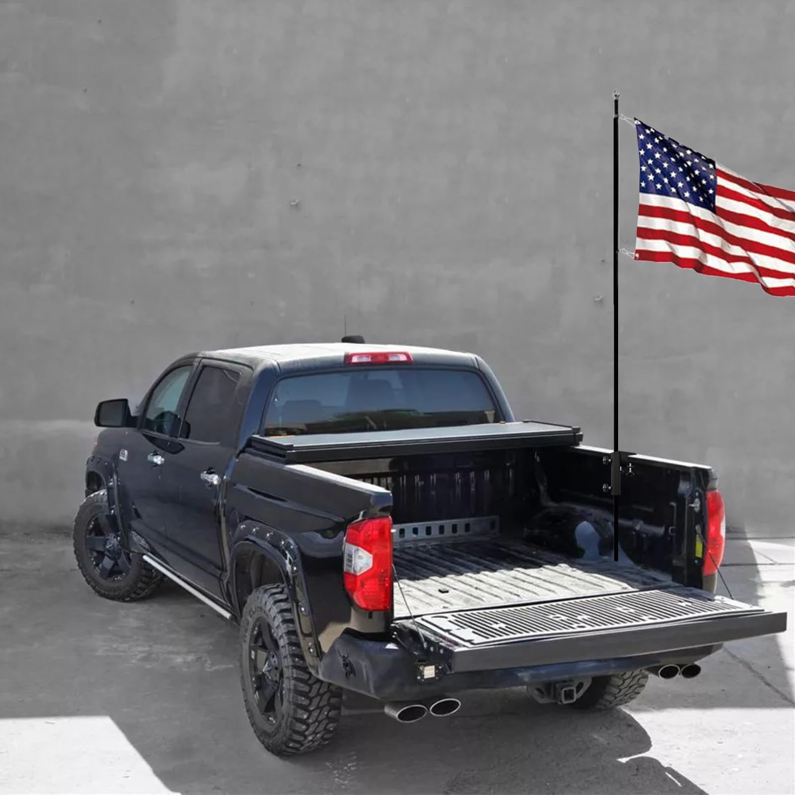 TINGYU Flag Pole Mount,Truck Bed Flag Pole Mount Universal, Heavy Duty Flag Pole Holder,No Drilling Flag Holder for up to 1-2/5 Flag Pole