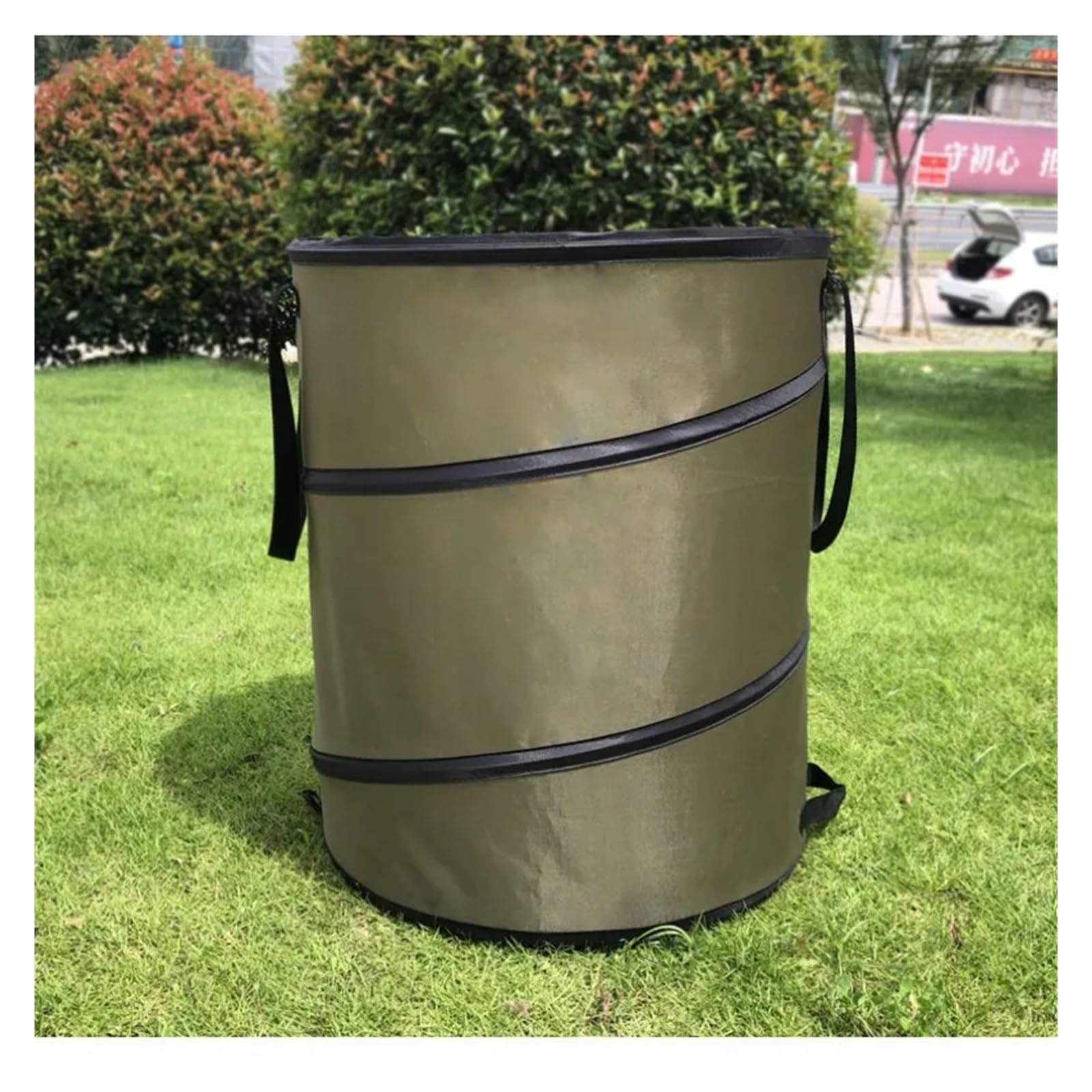 Bidoni for rifiuti da giardino pieghevoli da 37,8 l/10 galloni, cestino for rifiuti da esterno, secchio for rifiuti da giardino riutilizzabile, sacco for foglie da giardino