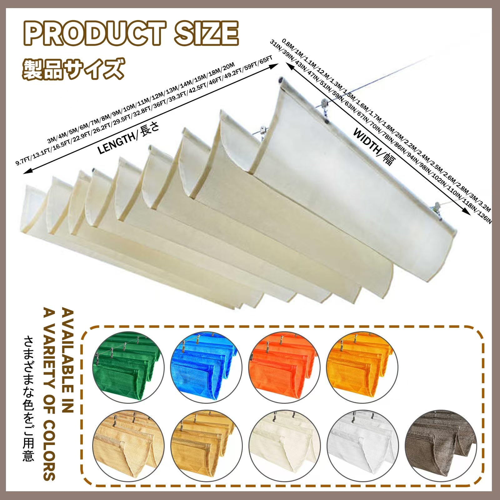 Tenda a baldacchino retrattile a forma di U, per esterni, pergola, gazebo, terrazza e giardino, 1,5 m x 3 m, impermeabile, per patio, protezione solare e resistenza ai raggi UV