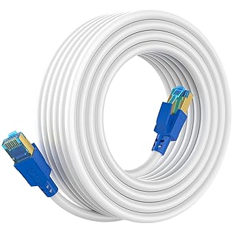 AOPOCKAN TECH Cat8 Ethernet Cable 100ft Internet Network LAN Cable High Speed 2000MHz 40Gbps RJ45 Cables for Gaming, Mac,Xbox, PS4, Modem, Laptop,Router - Compatible for Cat7/Cat6e/Cat5e Network
