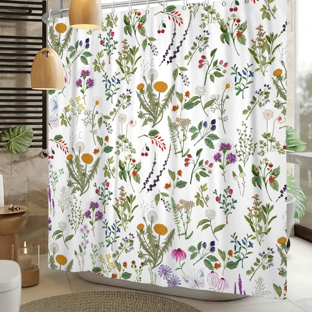 Green Leaves Shower Curtain - Image 3
