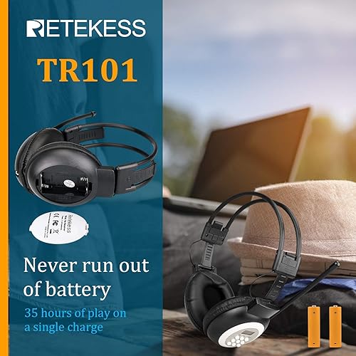 Miniatura 6 de Retekess TR508 Transmisor FM con 6 auriculares TR101 FM Radio, estación de transmisión estéreo de radio FM de largo alcance para conducir en