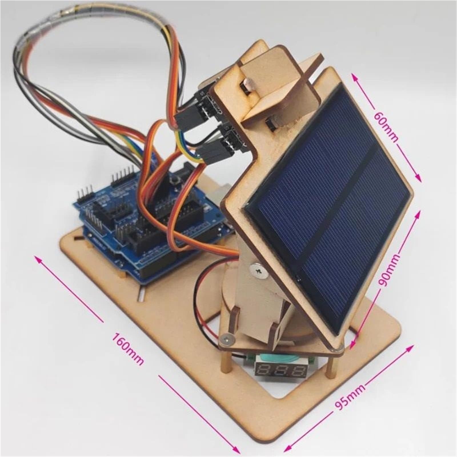 Arduino Inteligentne urządzenie do śledzenia energii słonecznej Technologia majsterkowania Zestaw do nauki programowania małej produkcji Open Source(YELLOW)