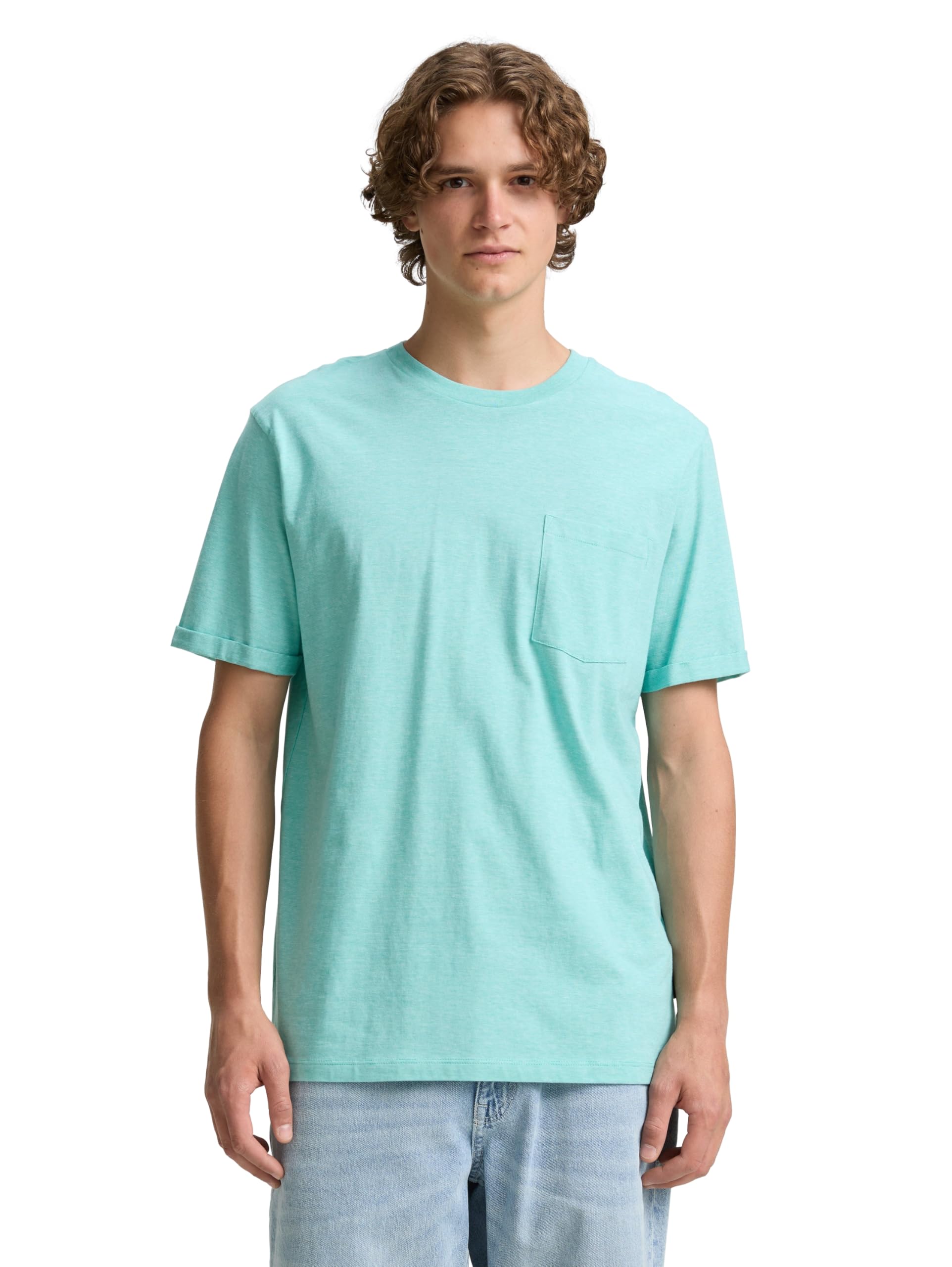 TOM TAILOR Denim Men's T-Shirt, 10950 - Waterfall Green, M