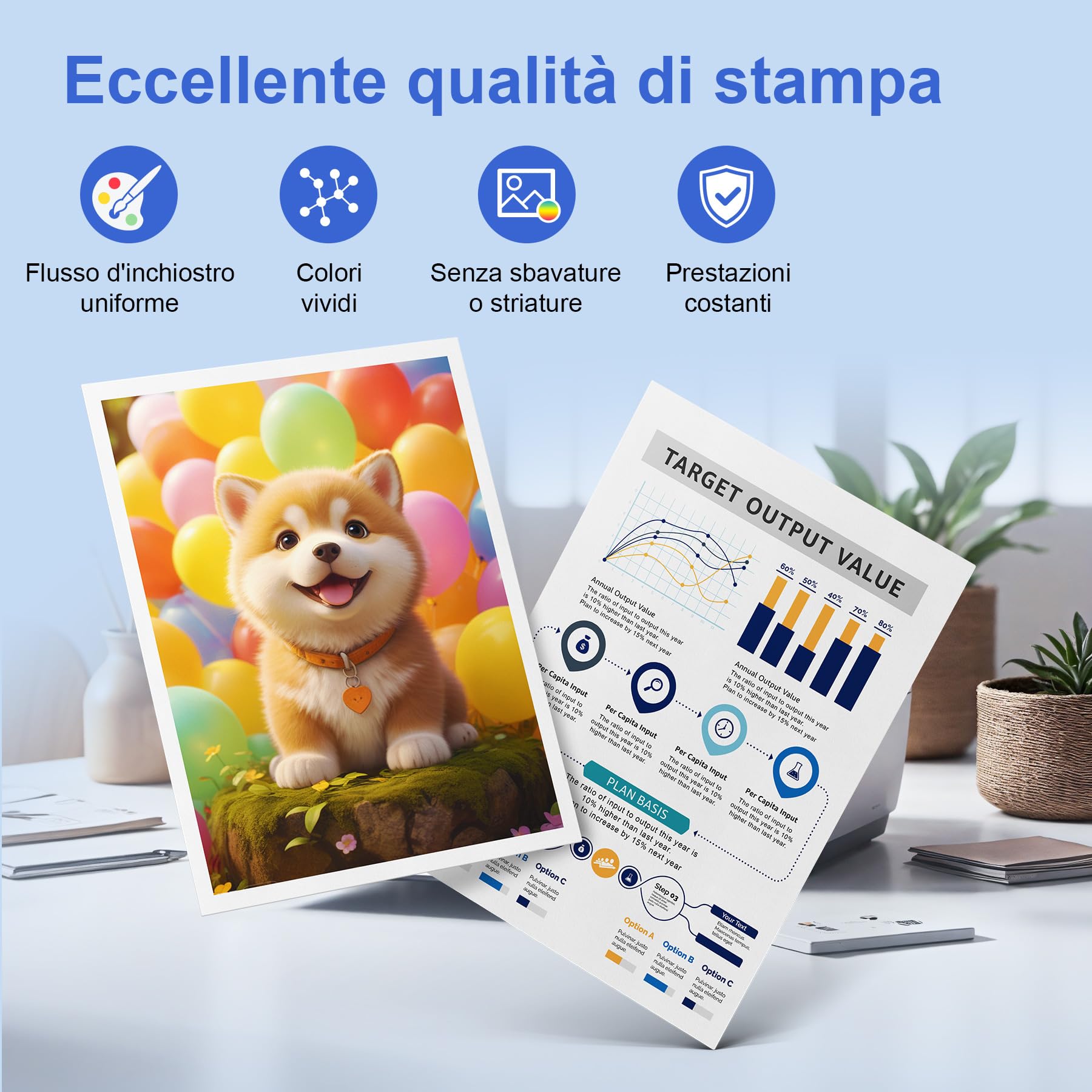 ONLYU PG545XL CL546XL Multipack Cartucce d'inchiostro Sostituzione per Canon 545 546 XL per Pixma TS3150 TR4550 TR4650 TS3450 TS3350 MG2550S MX495 MG3050 MG3051 MG2950 (1 Nero, 1 Tricromia)