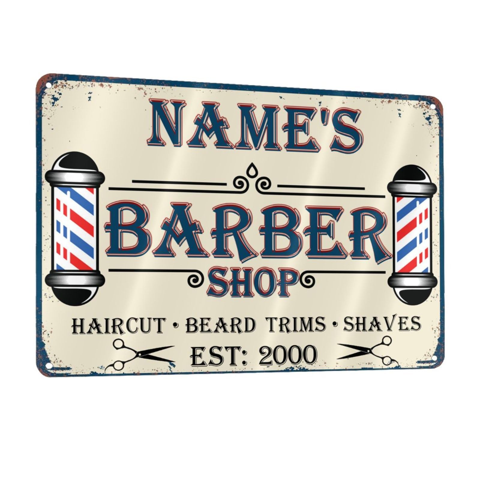 Amazon.com: Personalized Barber Shop Sign Custom Name Signs
