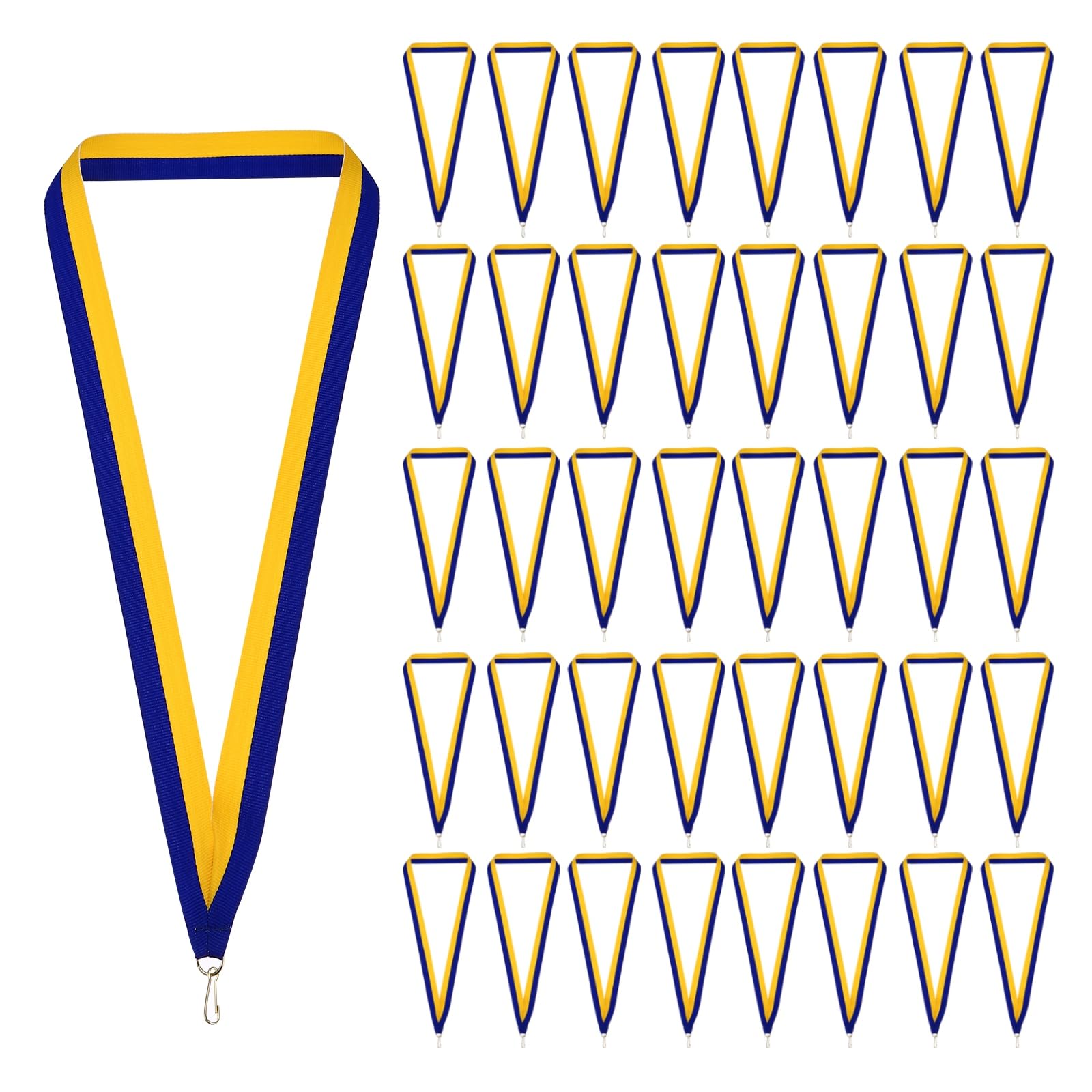PATIKIL Cinta de Cuello para Medalla, Cordones de Poliéster para Medallas con Clip a Presión, Cintas de Premio en Blanco para Competiciones, Logros