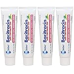 (4 Pack) Globe Bacitracin Zinc Ointment + Aloe 1oz, Antibiotic Ointment, Essential Antibiotic First Aid Supplies, Healing Action, Maximum Antibiotic Power, Prevents Infection in cuts, scrapes, Burns