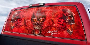 Rear Window Graphics - SMALL - NITRO Red