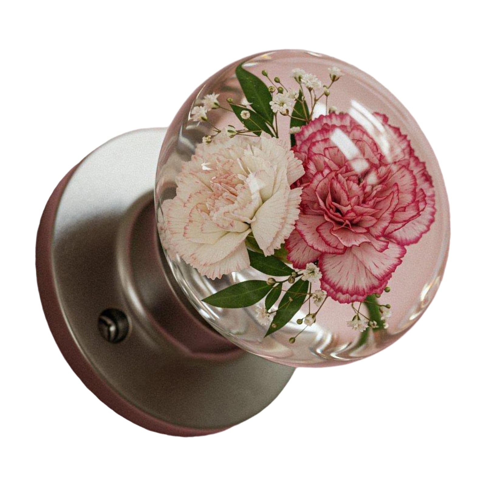 Kelisdi F Handcraft Retro Resin Door Knob Crystals Clear Lorals Decorative Hardware Or Bedroom Nature Home Renovations Crystals Door Knob