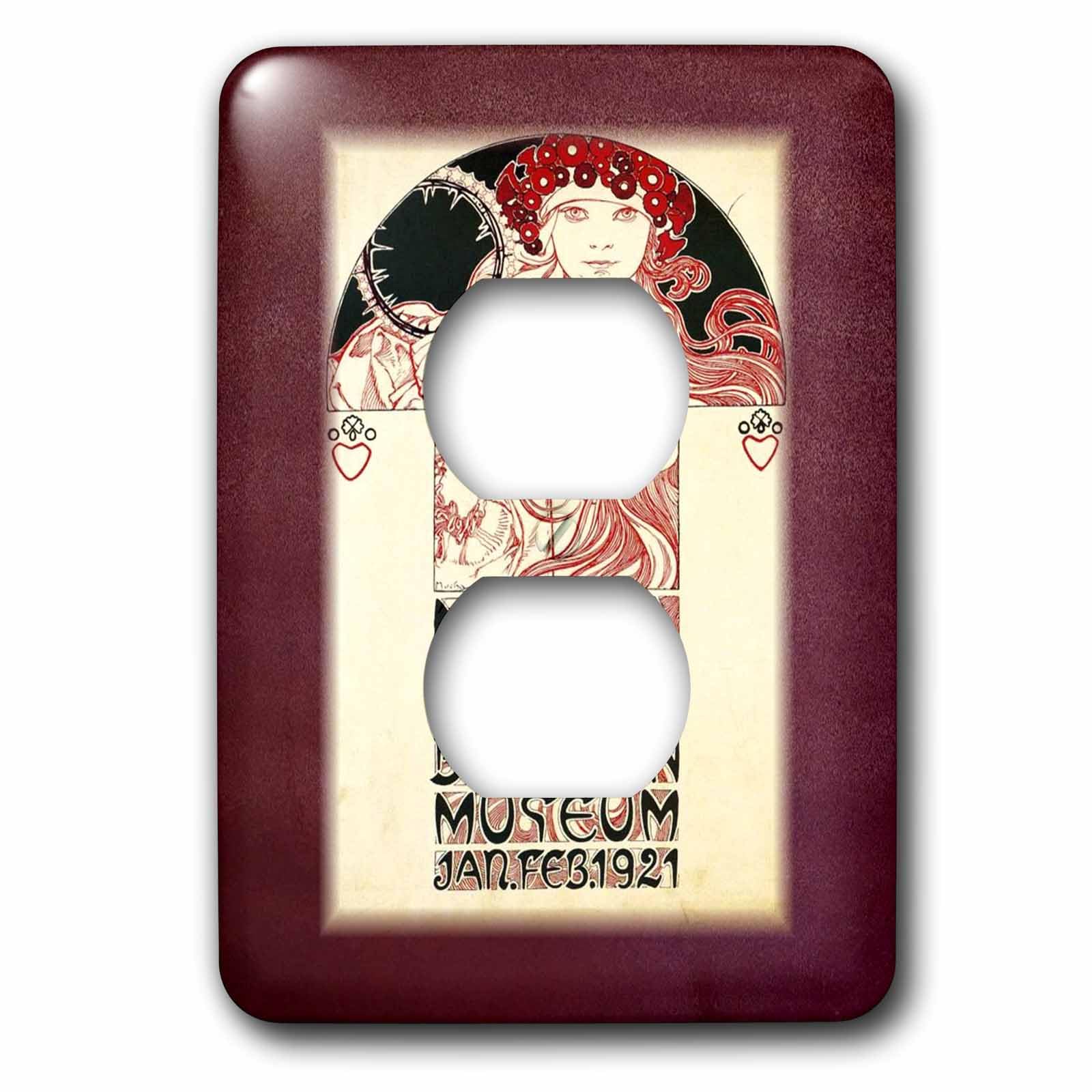 Poster Art déco 1921 Brooklyn Museum 3dRose lsp_98554_6 plaque double prise
