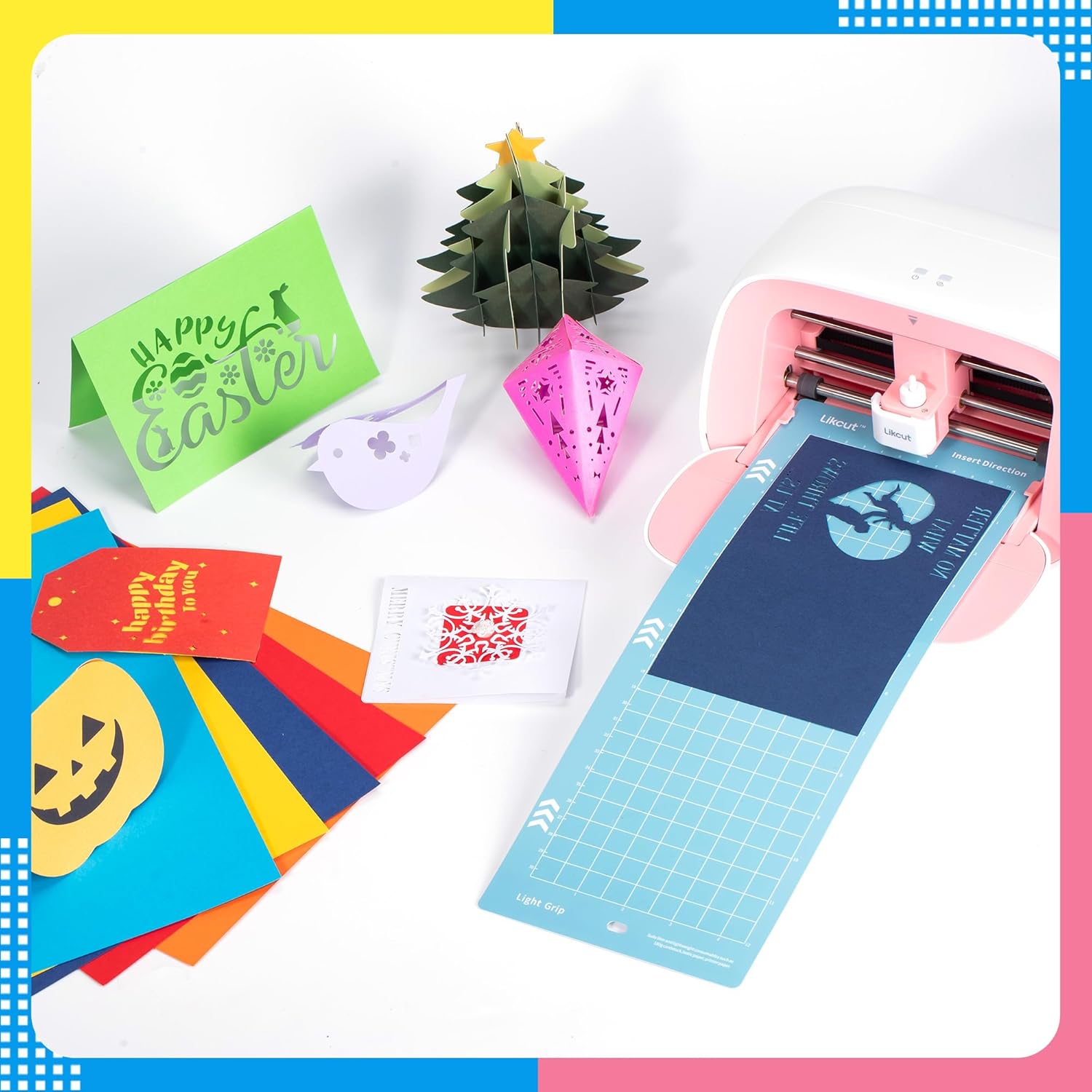 Glee S501 Vinyl Cutting Machine, 3 Likcut Light Grip Cutting Mats