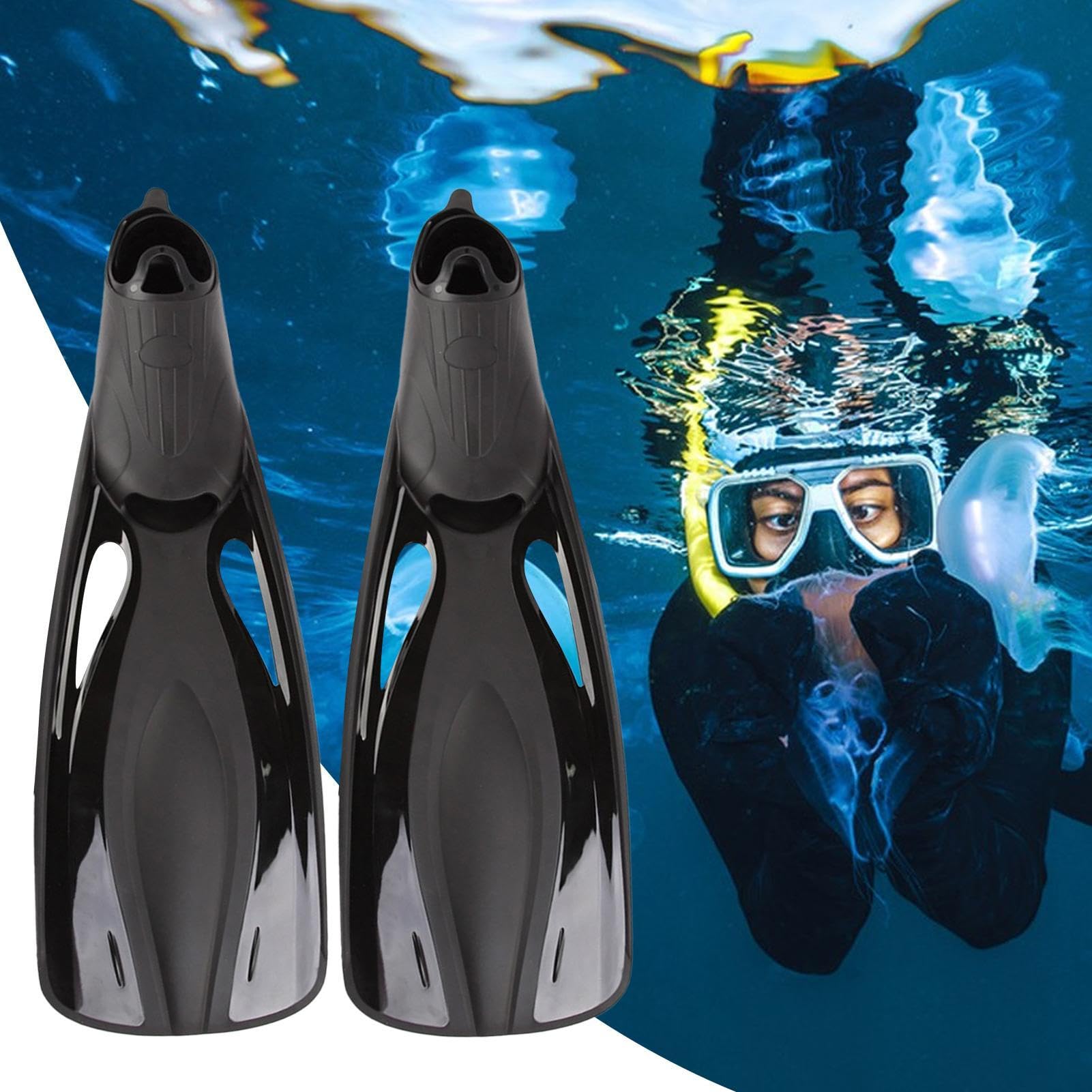 Pinne da snorkeling, per adulti con tasca per il piede pieno | 1 paio di pinne da immersione regolabili per piscina mare acqua poco profonda