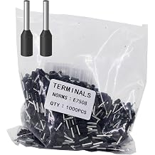 Fidioto AWG20 Wire Ferrules Terminals, 1000pcs AWG20 Terminal Connector Wire Insulated Cord Pin Ends Terminals for Electric, Industrial, Chemical Industry, Power Control System, etc.