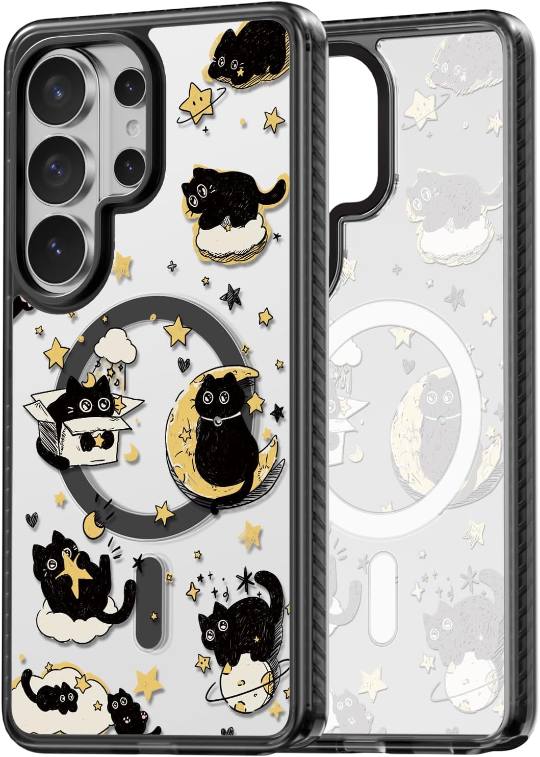 Bouvardia for Samsung Galaxy S26 Ultra Case, Compatible with Magsafe, Cute Design for Women & Girls, Protective & Aesthetic, Cats & Stars