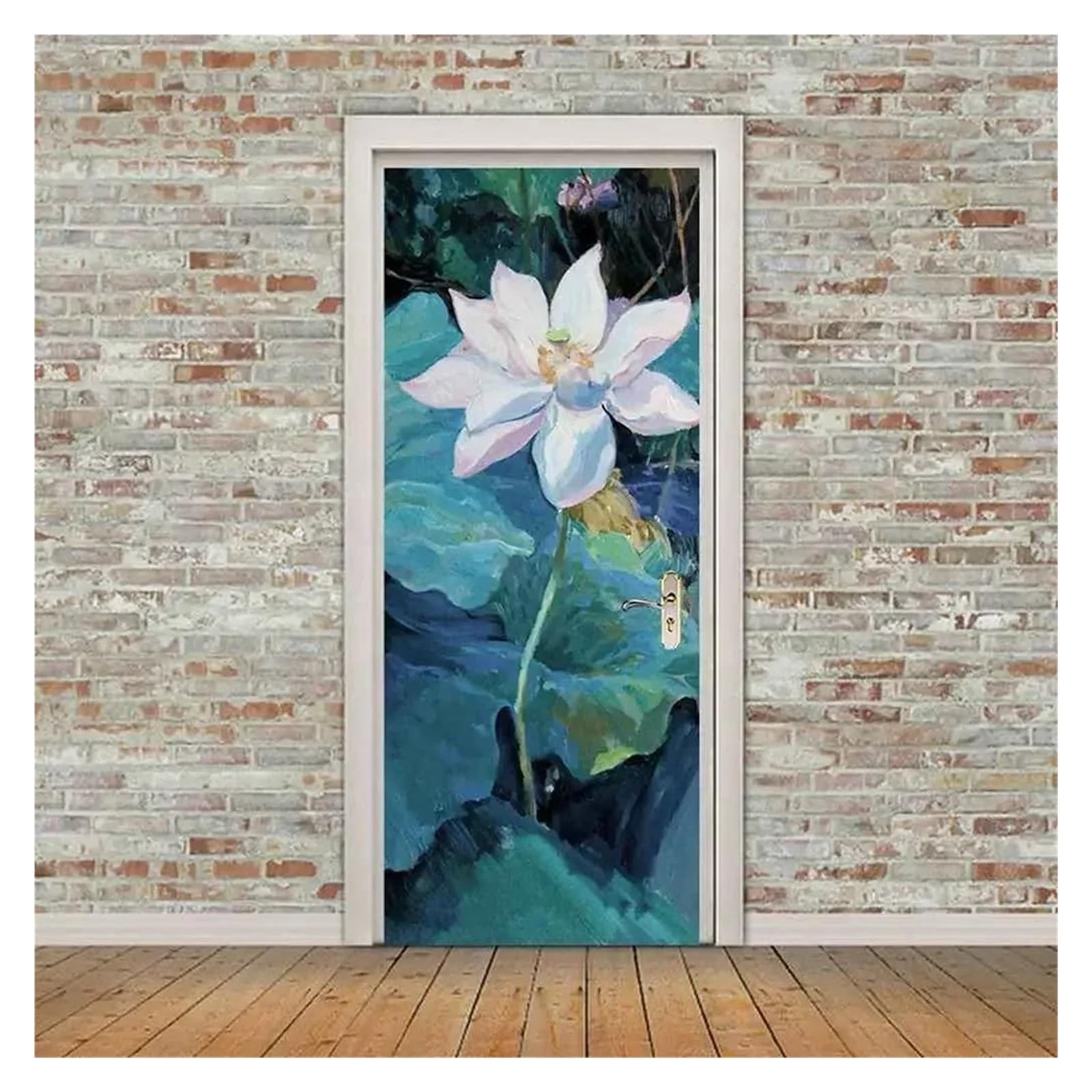 Belle affiche murale florale naturelle au design raffiné de cerisier rose en relief 3D
