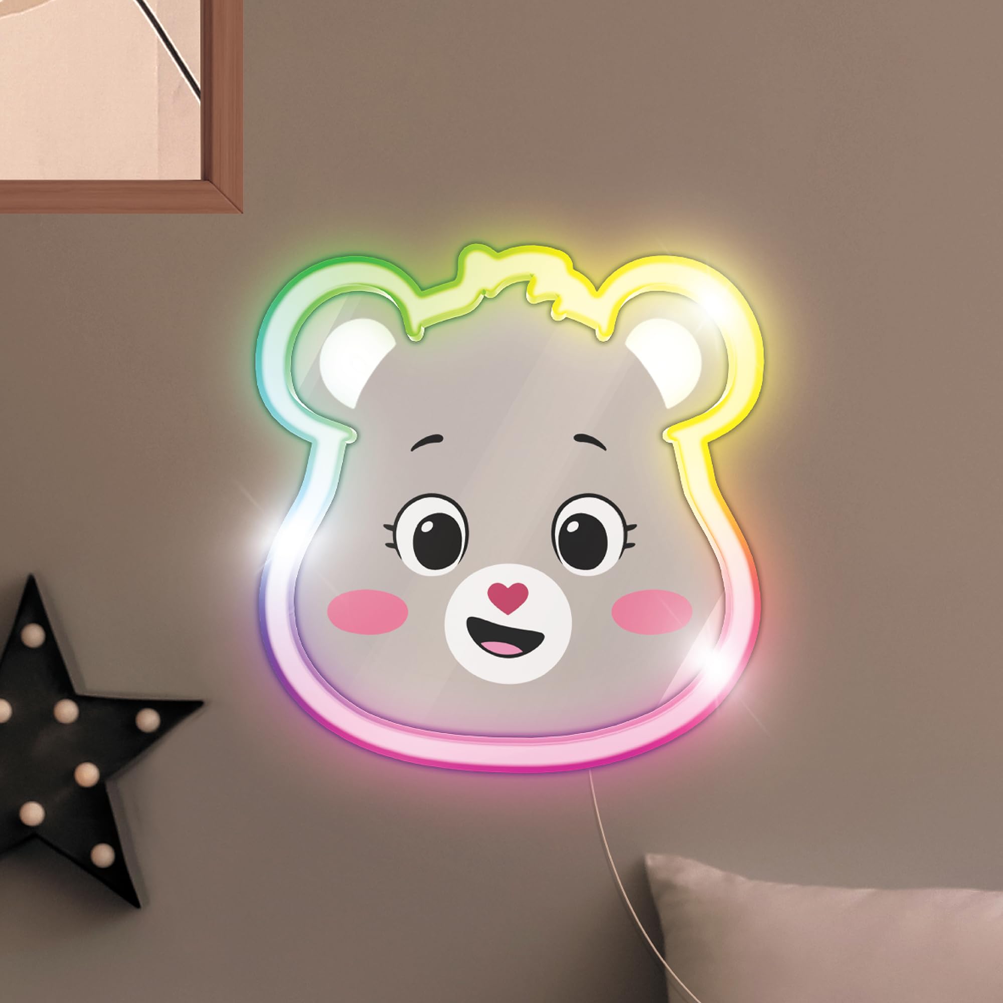 Amazon.com: Care Bears Neon Wall Decor with Multicolored Ambient