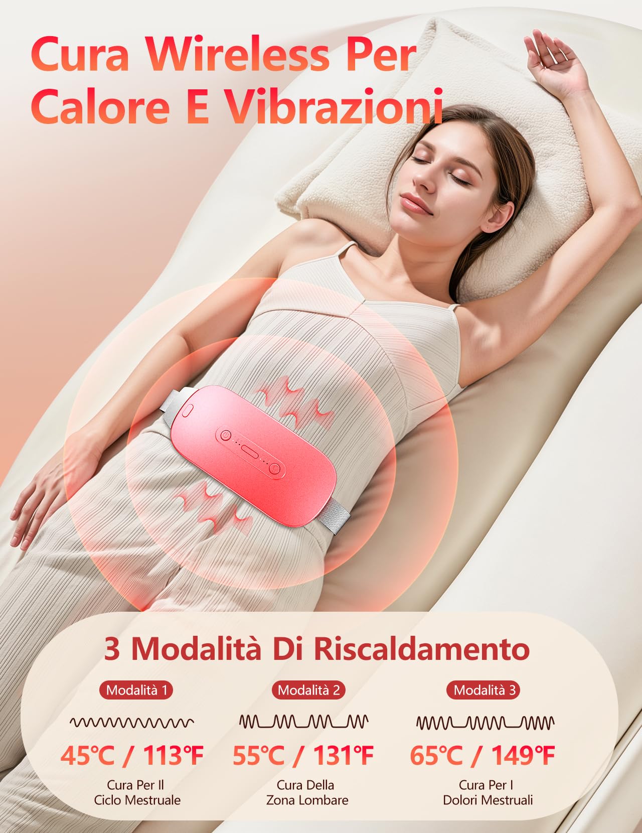 Cintura Riscaldante Per Il Ciclo Mestruale, Cuscinetto Riscaldante Elettrico Portatile Ricaricabile Per Ragazze E Donne Senza Fil~p192588410