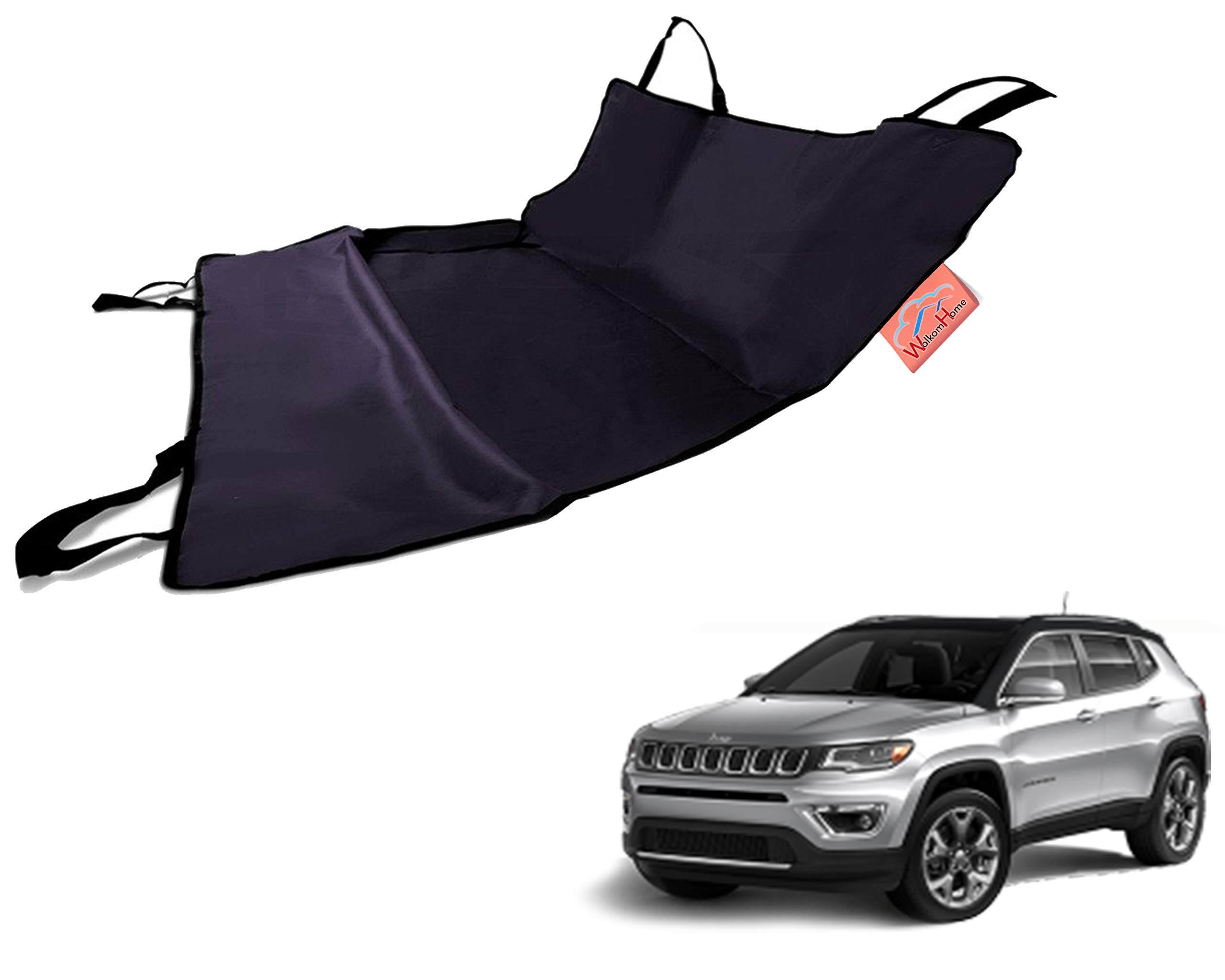 WolkomHome 100% Waterproof Car Pet Rear Seat Cover Dog Hammock Make Black Red for Jeep Compass (B0865TPWYG) Amazon Price History, Amazon Price Tracker