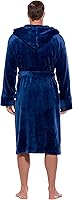 Vista 3 de Turquaz Plush Robes For Men, Soft Fuzzy Hooded Mens Bathrobes, Long Comfy Robe For Men