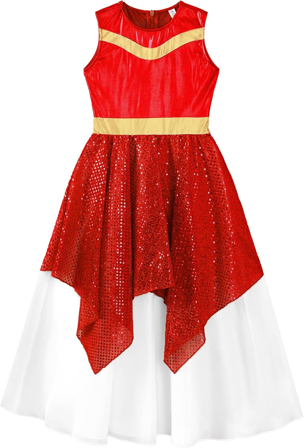 ACSUSS Kids Girls Sleeveless Liturgical Praise Dance Dress Worship Celebration Church Robe Lyrical Dancewear