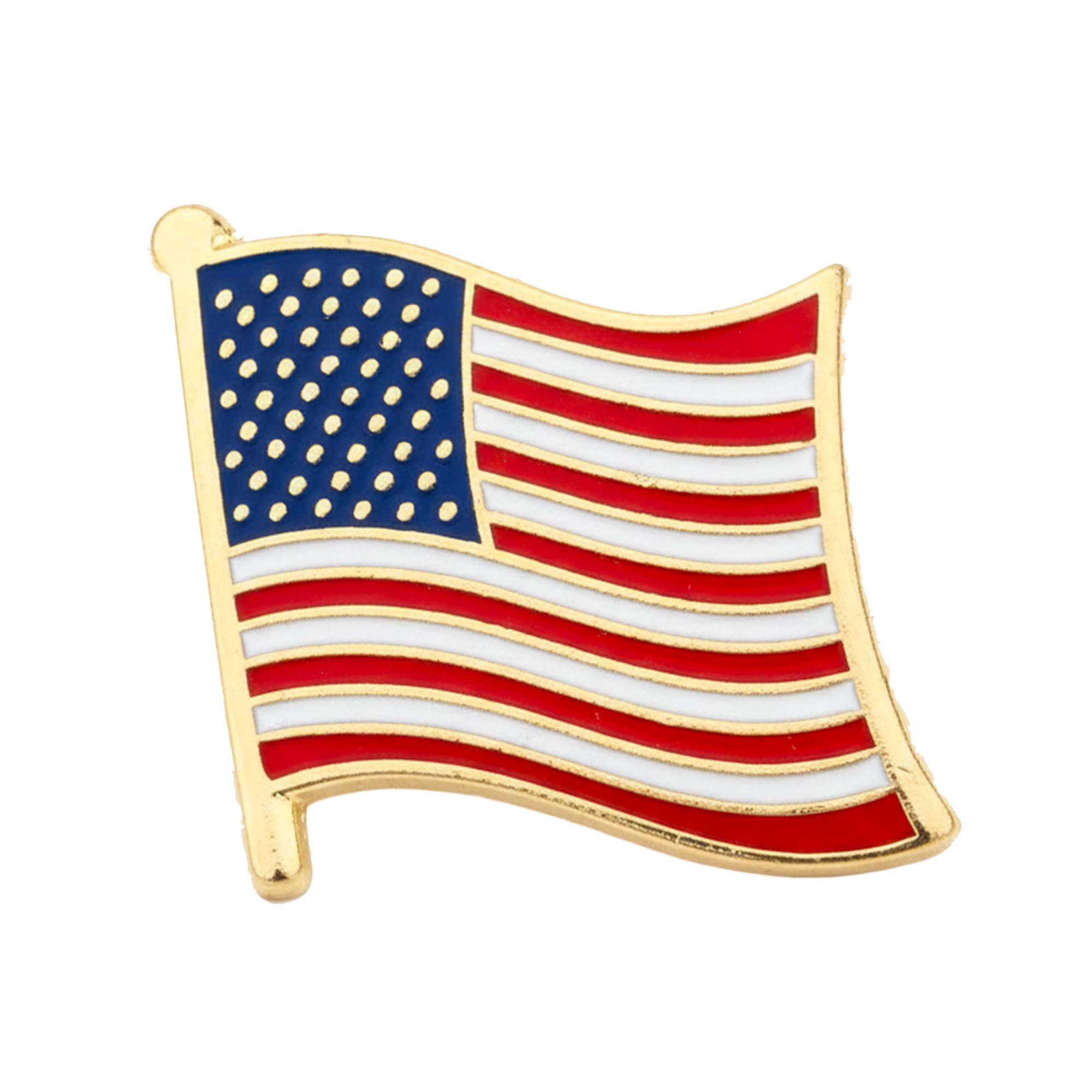 United States of America USA National Flag Metal Enamel Lapel Pin Badge – 1.9 x 1.6 cm Stars and Stripes – Hard Enamel Finish with Secure Clasp for Patriotic Events