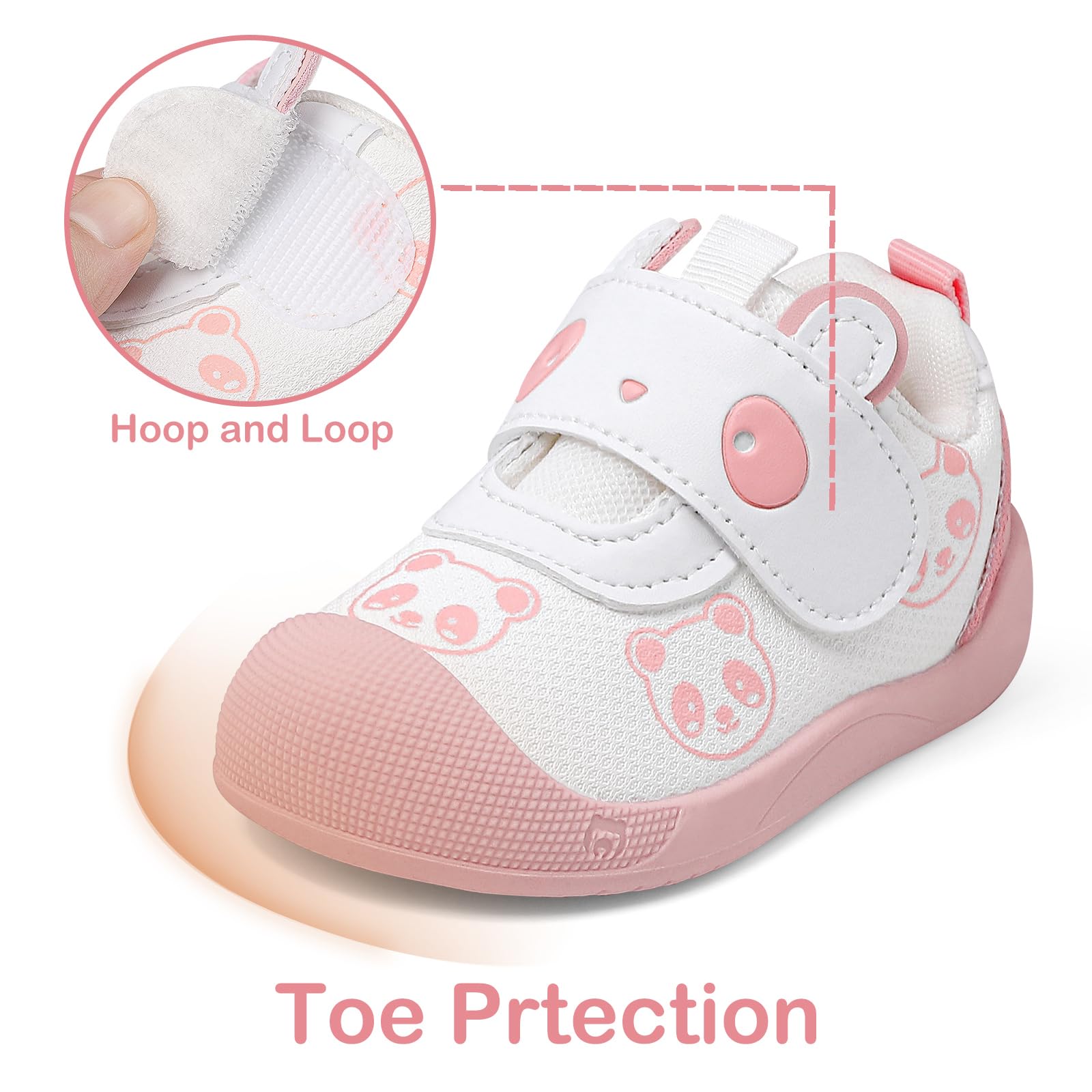 MASOCIO Chaussure Bébé Fille Garçon Premiers Pas Plat Semelle Caoutchouc Antidérapant