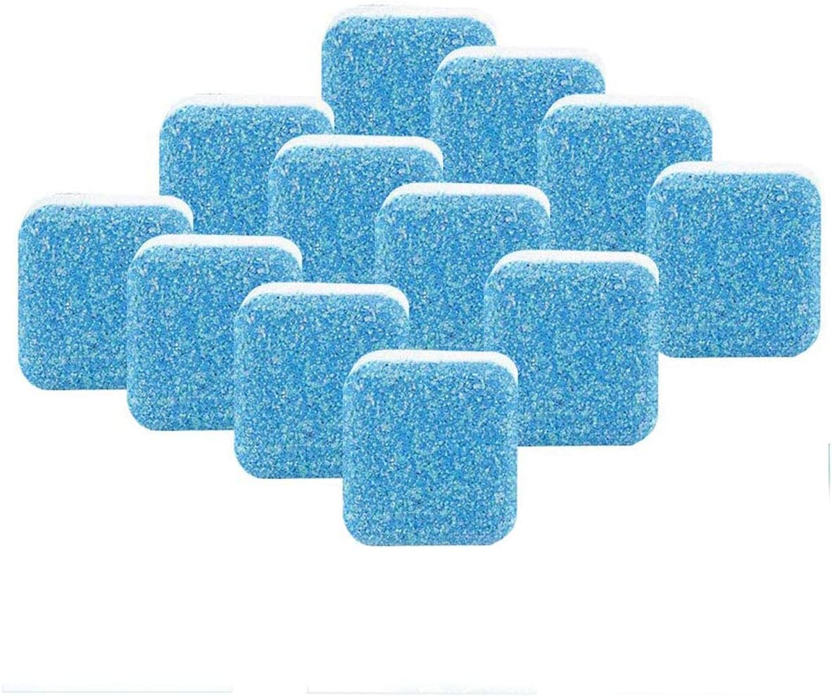 Effervescent Tablet Washer Cleaner,Solid Washing Machine Cleaner,Deep Cleaning Remover with Triple Decontamination for Bath Room Kitchen (12pcs)