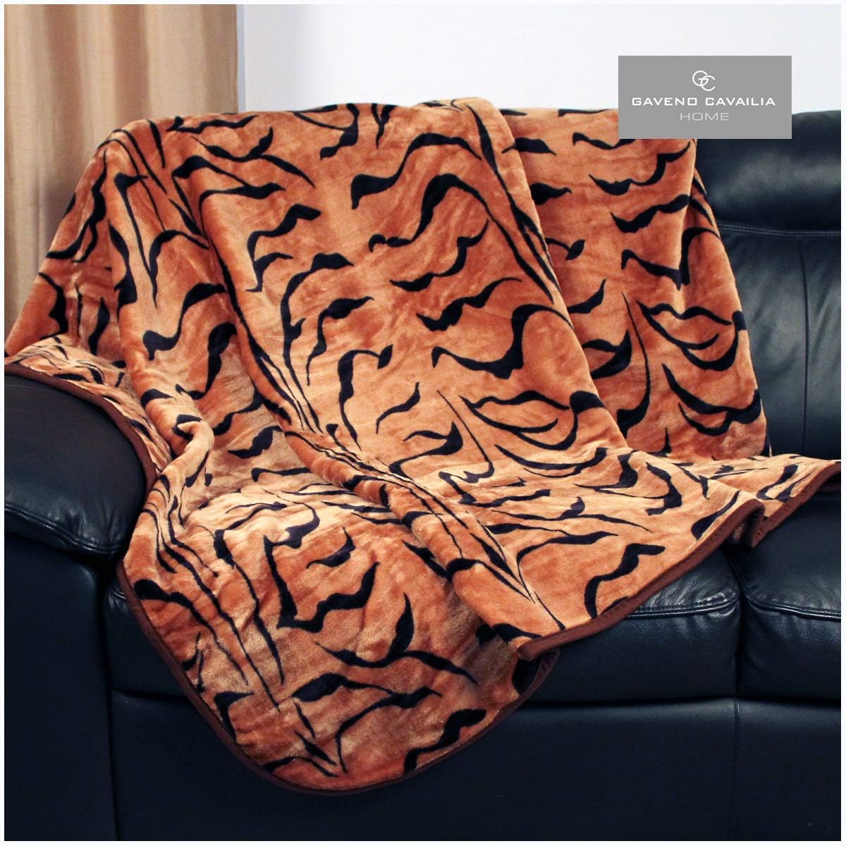 Luxury Fleece Throw Blankets, Animal Skin Throws For Sofas or Couch, Snuggly & Cozy Bed Blanket, Grey, 150X200 Cm