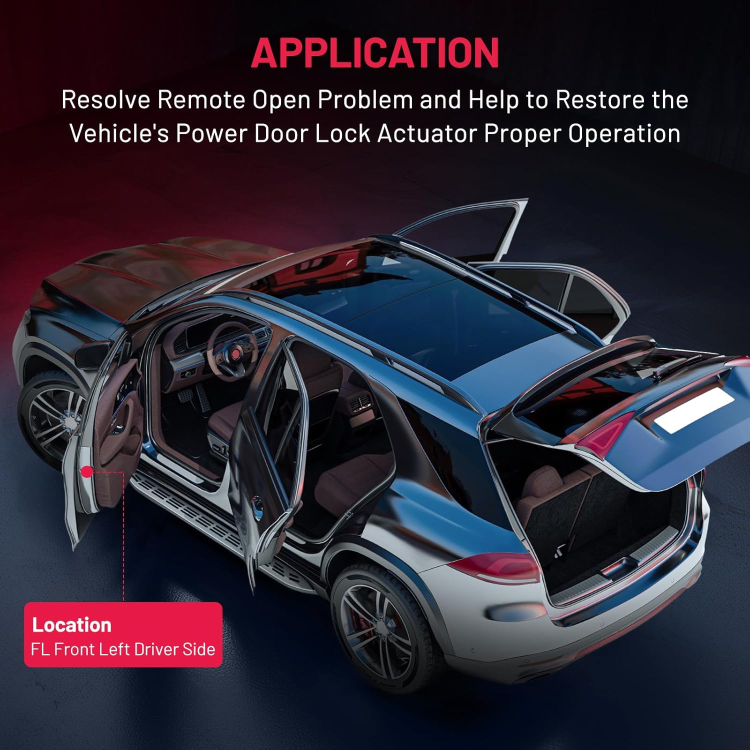 SYERAL Power Door Lock Actuator Front Left Driver Side for Jeep Cherokee 1999-2001 Grand Cherokee 1993-1998 Grand Wagoneer 1993 Replaces DLA1330 DLA607 4773635 4798915AB 4798915AC 55033439 931-664
