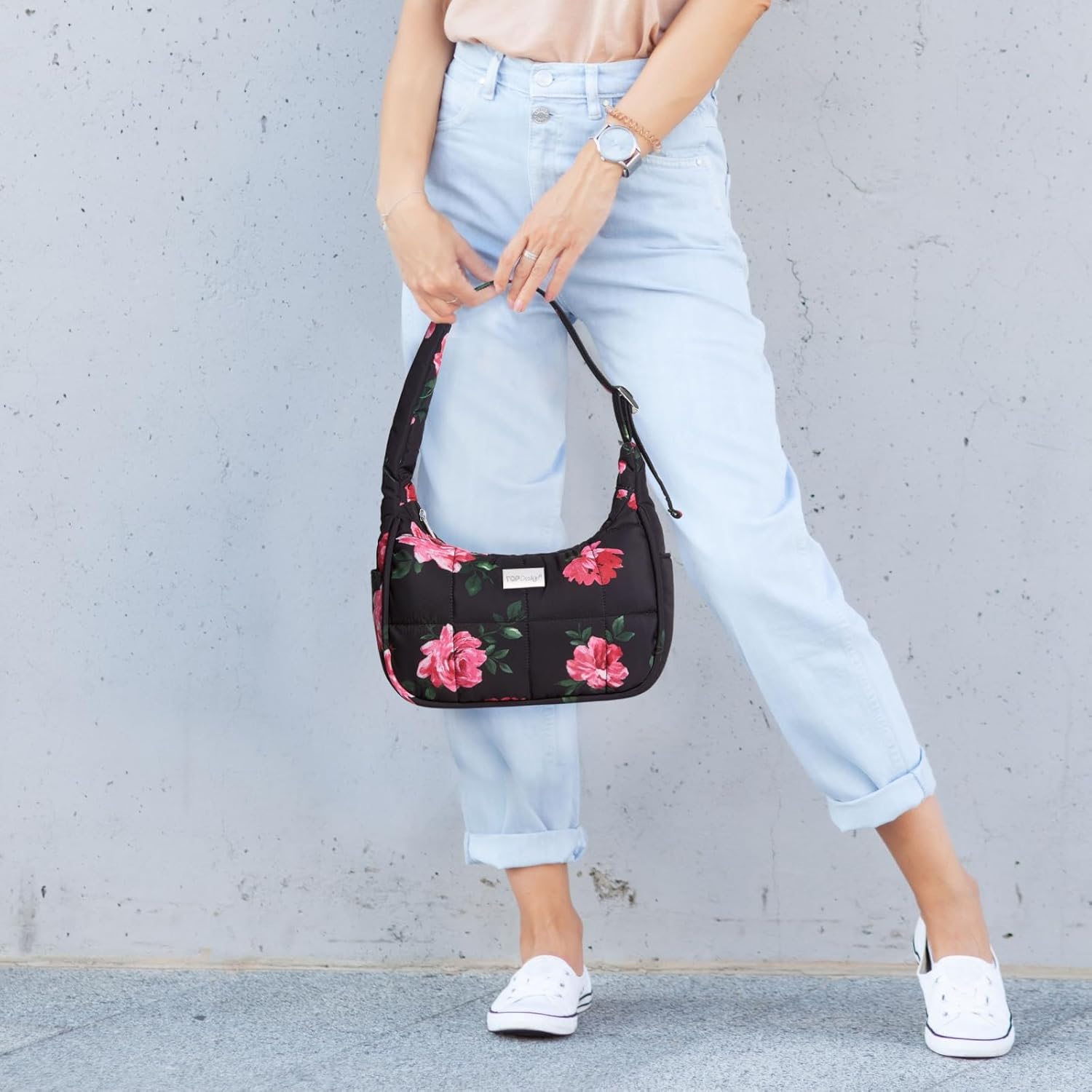 TOPDesign Quilted Puffer Shoulder Bag for Women, Trendy Lightweight Hobo Crescent Bag with Adjustable Strap - Image 3