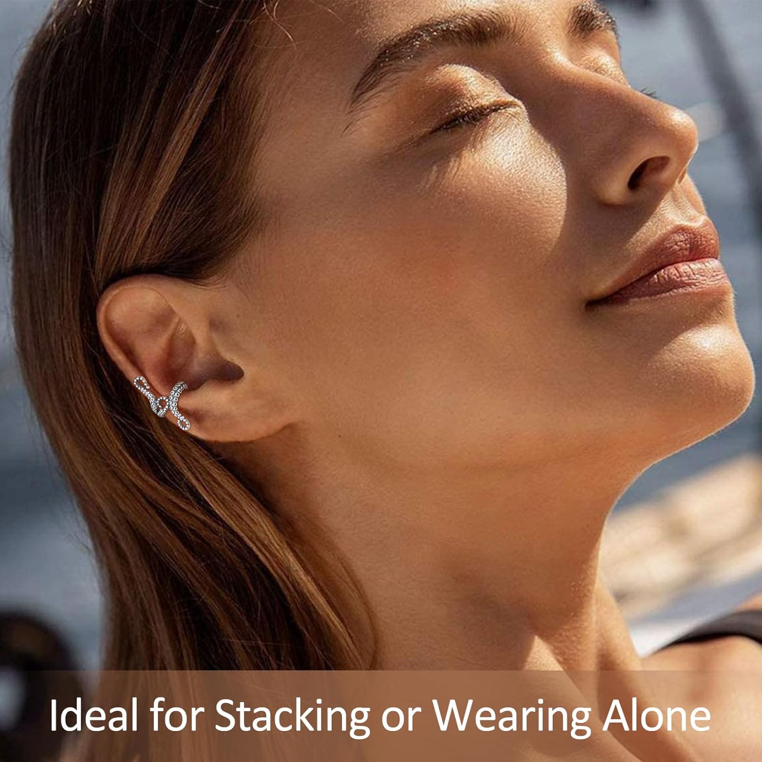 ChicSilver 925 Sterling Silver Ear Cuffs Non-Piercing Cartilage Earrings: Various Styles, Conch Cuffs (with Gift Box)