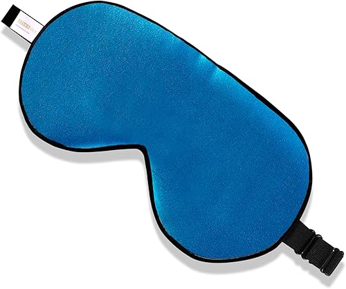 ZIMASILK Antifaz para dormir 100% de seda natural, antifaz elástico con cubierta de seda, ajustable, antifaz suave y terso para dormir.