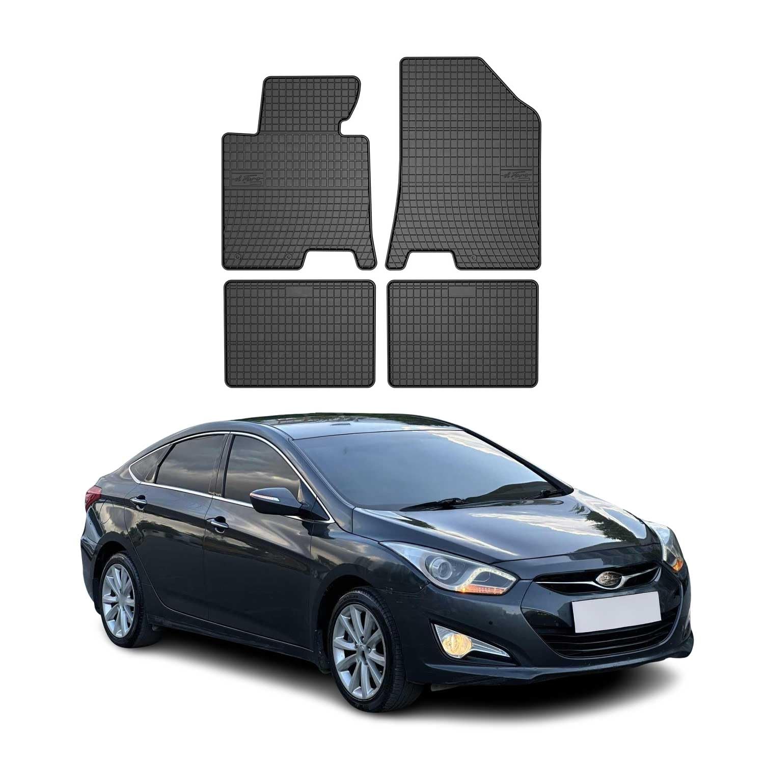 OMAC Fußmatten für Hyundai i40 2011-2019 Gummi 4tlg Schwarz