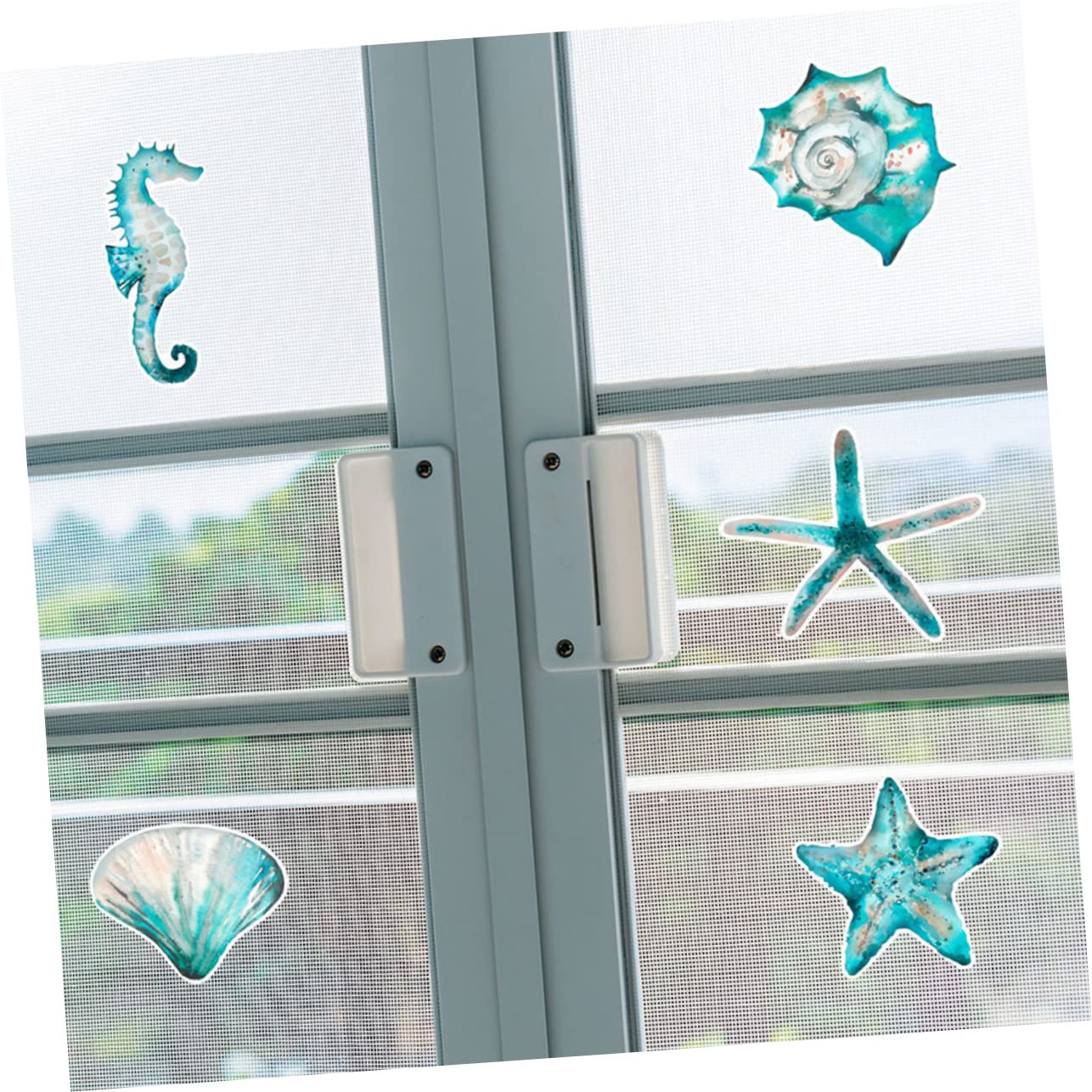Amosfun 4 Juegos Adhesivos Anticolisión Estrella De Mar Adhesivos Decorativos Calcomanías De Ventana Pegatinas De Pájaros Para Ventanas Pegatinas Magnéticas Pastas Anticolisión 10 Uds * 4