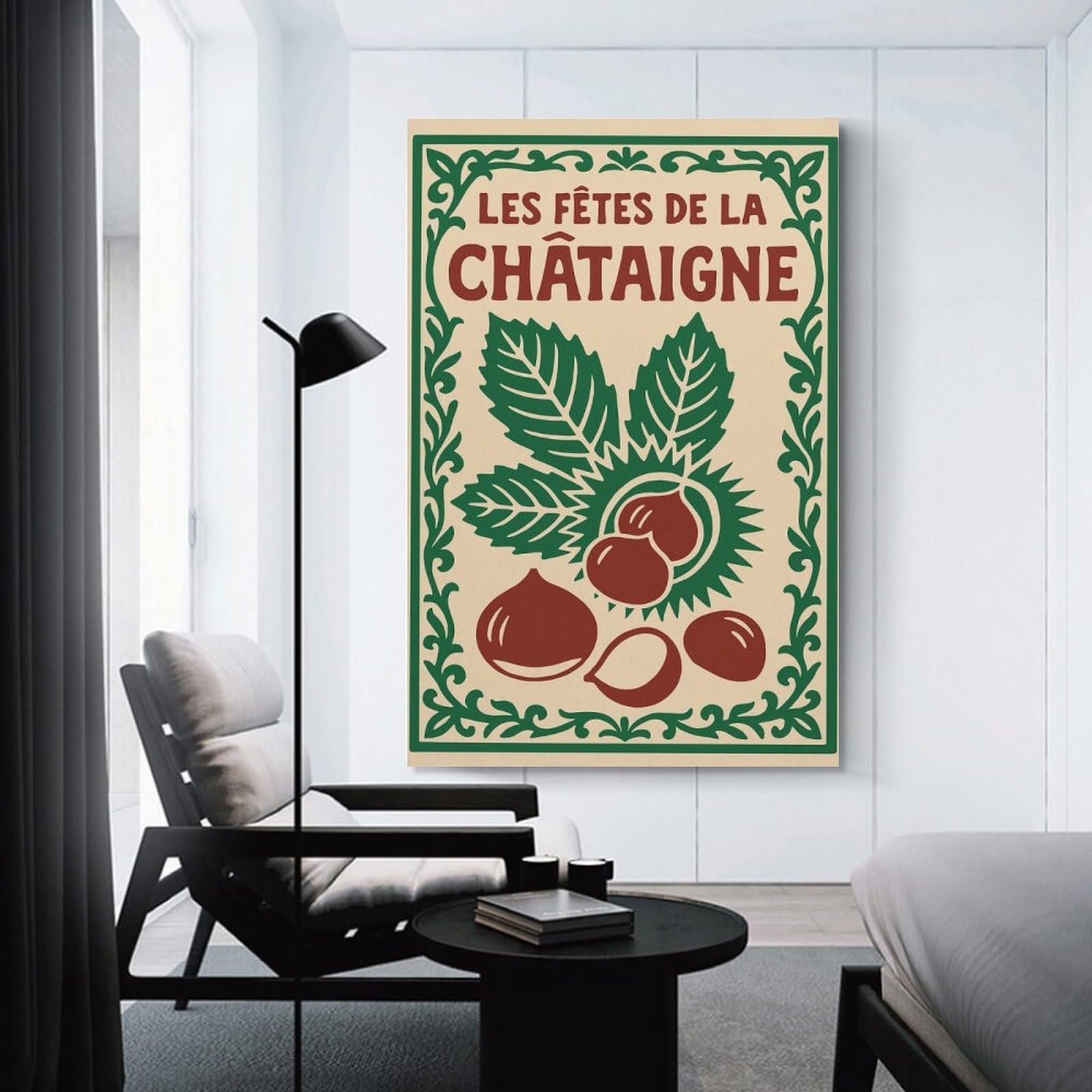 Junmoney Chestnut Festival Home Decor Wall Art, 24x36inch(60x90cm), for Lounge, Bedroom Or Personal Spaces, Thoughtful Wall Decor for Art Lovers