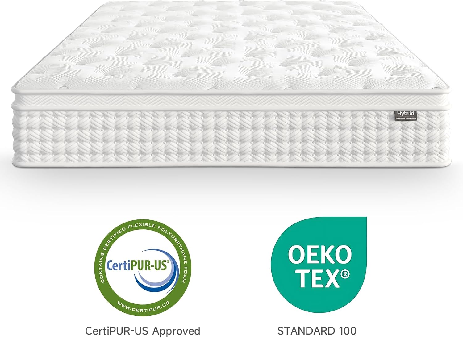 ONBRILL Mattress, King Size Hybrid Mattress in a Box, Gel Memory Foam CertiPUR-US Certified, Compatible with Various Types of Beds, Fiberglass Free, Pressure Relieving (14 in, King)
